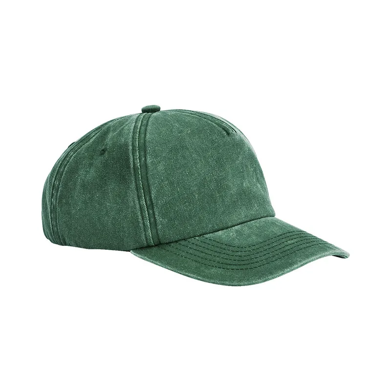 Χαλαρό Πεντάφυλλο Vintage Καπέλο Beechfield B657 Vintage Bottle Green