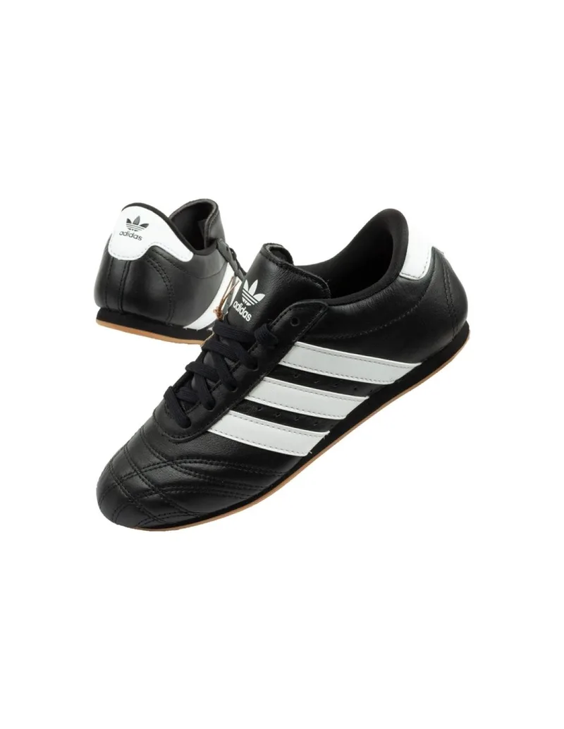 Adidas women's sports shoes Taekwondo Lace black fashionable leather