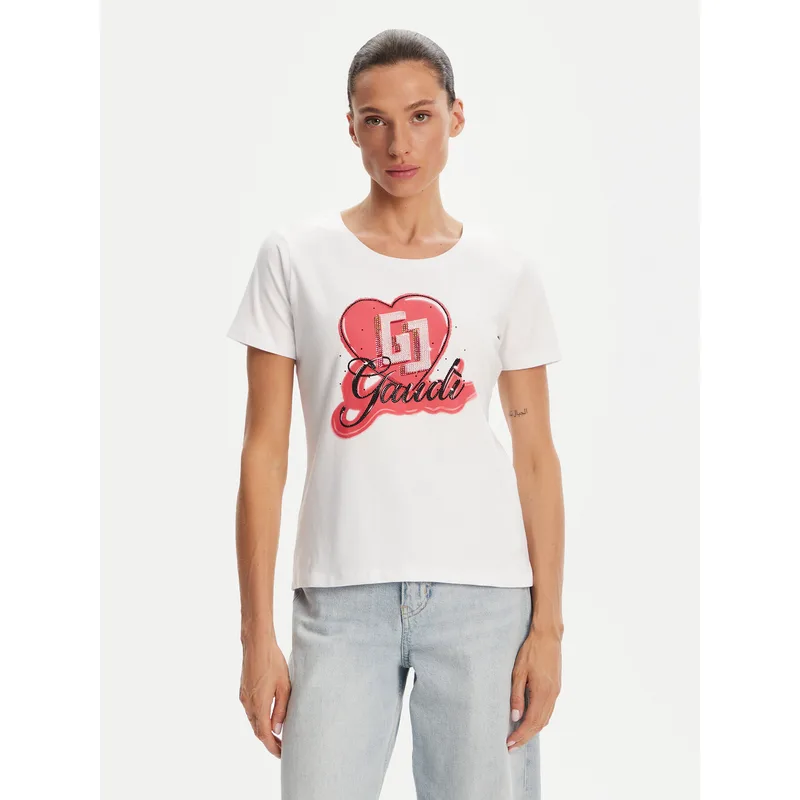 Gaudi T-Shirt 511BD64037 Λευκό Regular Fit