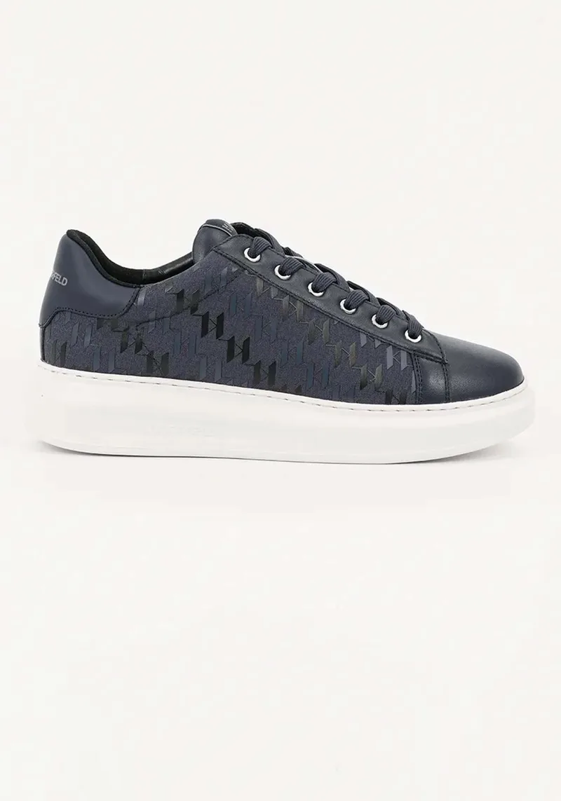 Karl Lagerfeld Δερμάτινα Sneakers της σειράς Kapri - KL52543 9AA Navy Canvas