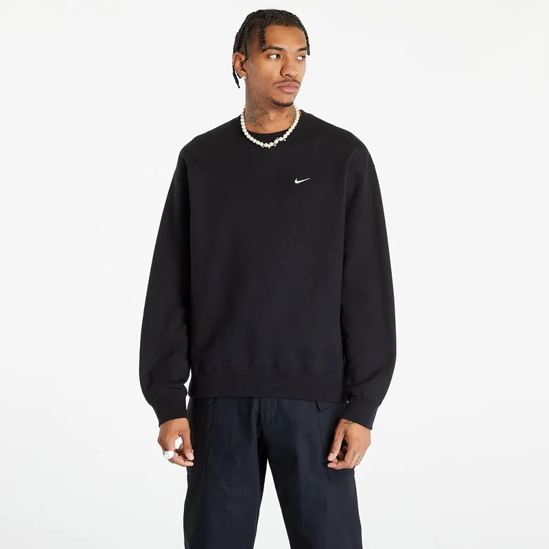 Φούτερ Nike Solo Swoosh Men's Fleece Crew Black/ White S