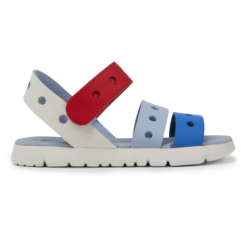 CAMPER Twins - Πέδιλα Για Κορίτσια - Μπλε,Λευκό,Κόκκινο, Μέγεθος 32, Smooth leather
