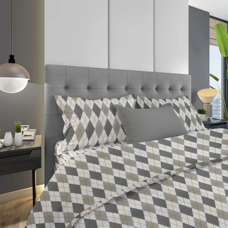 Μαξιλαροθήκη Φάκελος Φανελένια 50x70εκ. Diamond 328 Grey DimCol (Ύφασμα: Φανέλα, Χρώμα: Γκρι) - DimCol - 33211647002