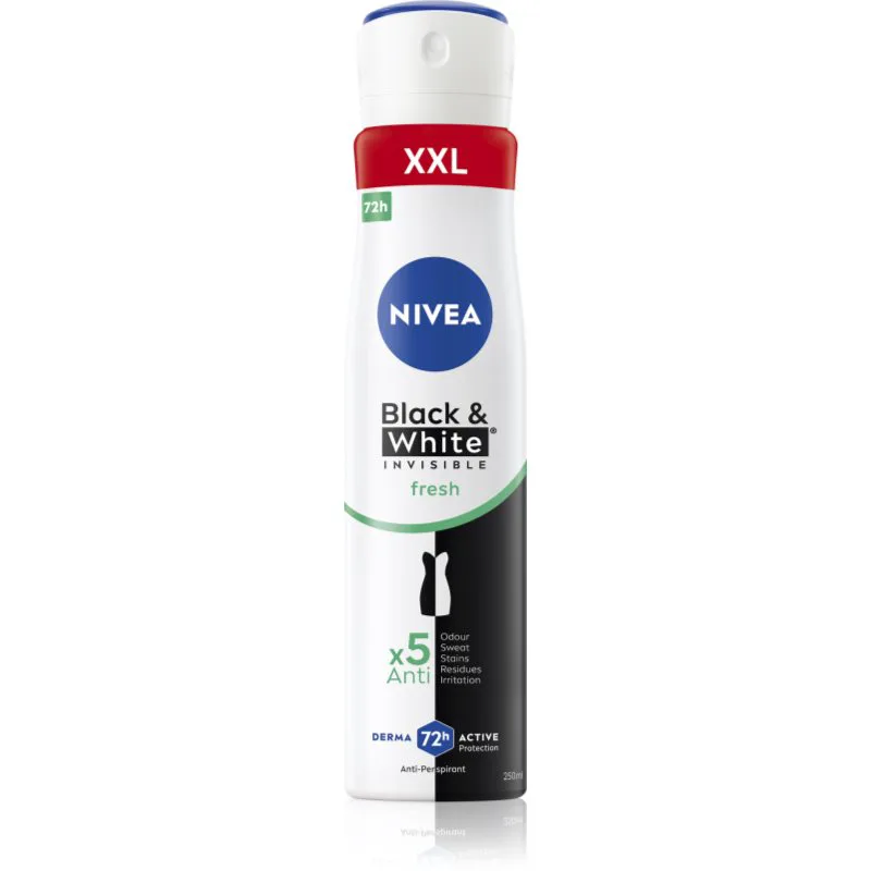 NIVEA Invisible Black & White Fresh αντιιδρωτικό σε σπρέι για γυναίκες 250 ml