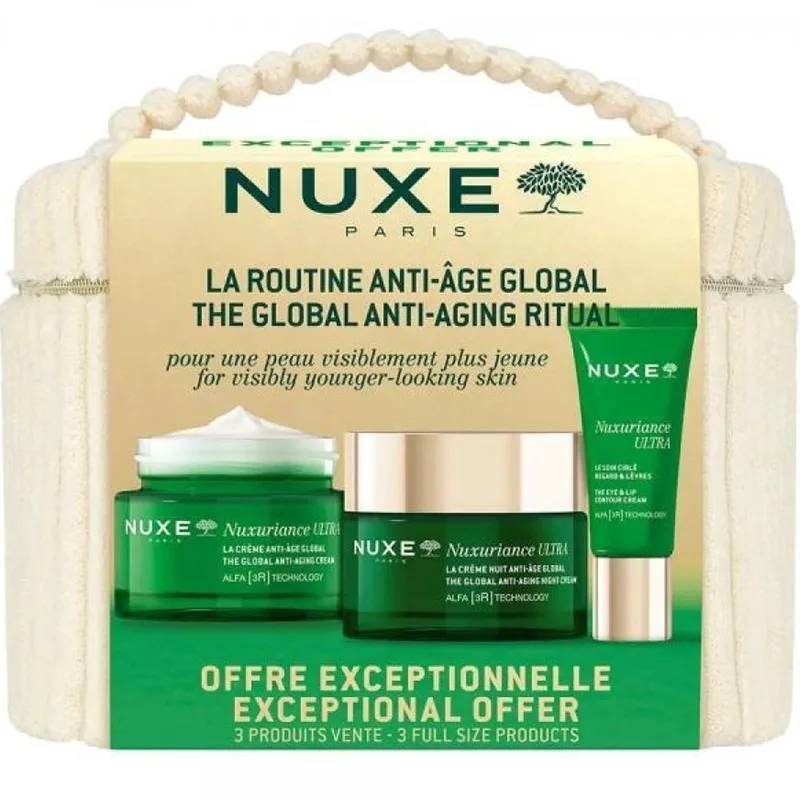 Nuxe Promo Nuxuriance Ultra The Global Anti-Aging Cream 50ml & Night Cream 50ml & The Eye & Lip Contour Cream 15ml & Δώρο Νεσεσέρ 1 Τεμάχιο