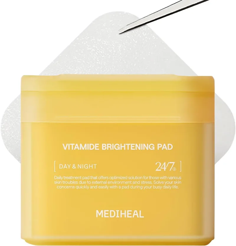Mediheal Vitamide Brightening Pad- Eμποτισμένα δισκία για λάμψη και εξομάλυνση του τόνου 100pcs 180ml