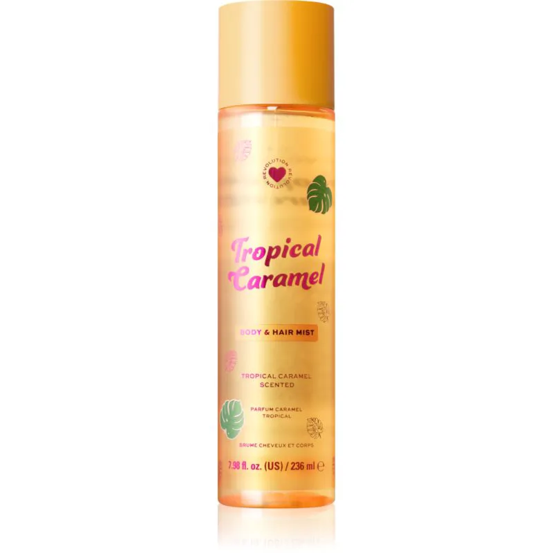 I Heart Revolution Tropical Caramel Body an Hair Mist Αρωματικό σπρέι σώματος και μαλλιών για γυναίκες 236 ml
