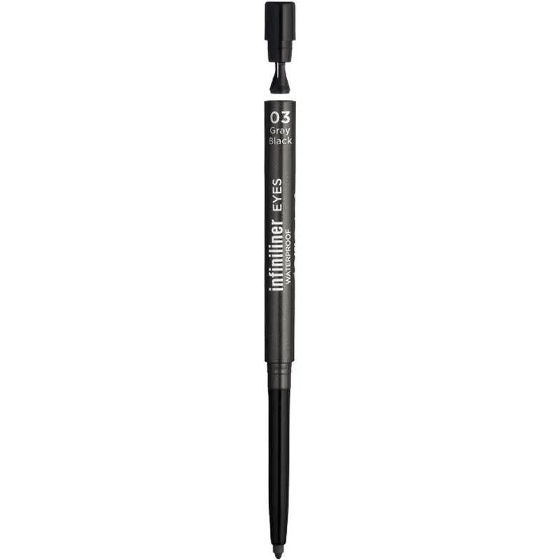 Mon Reve Infiniliner Eyes Waterproof Long-Wear Eye Pencil Αδιάβροχο Μολύβι Ματιών Μακράς Διάρκειας 0.3g - 03 Gray Black