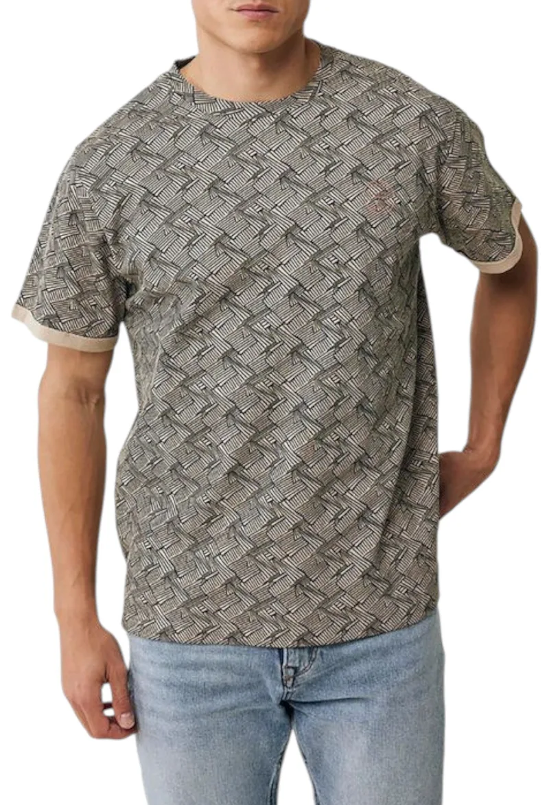 Μπλούζα Κοντομάνικη Mexx T-shirt with allover print SS MF007810441M-Sand Ανδρικό