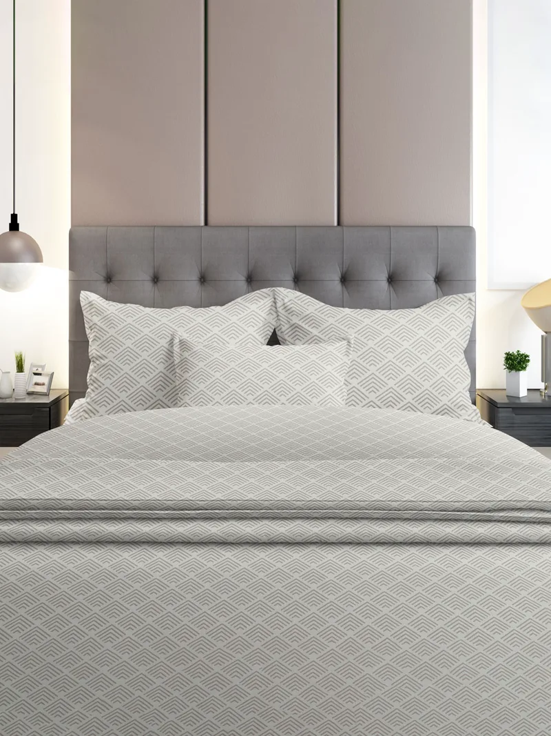 Σεντόνια Φανελένια Διπλά (Σετ) 150X205+30 Sunshine Flannel 2048 Grey Με Λάστιχο (150x205+30)