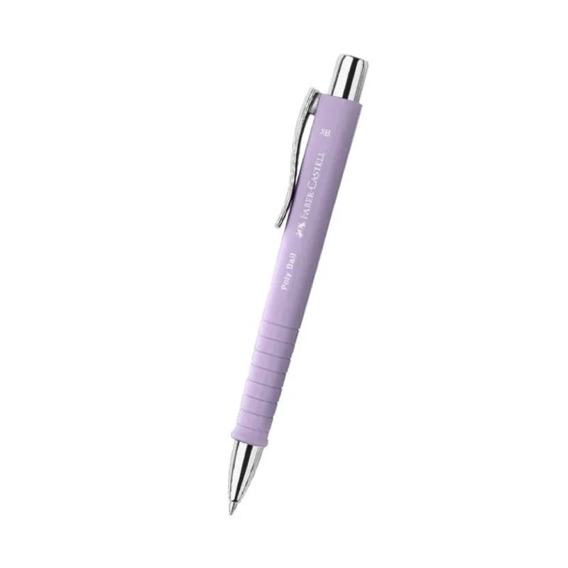 Faber-Castell Στυλό Ballpoint με Μπλε Μελάνι Poly Urban XB Λιλά-Ασημί
