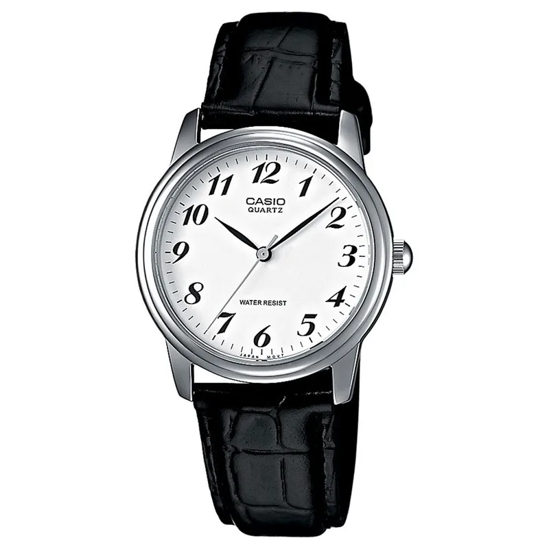 CASIO Collection Mens Black Leather Strap MTP-1236PL-7BEF