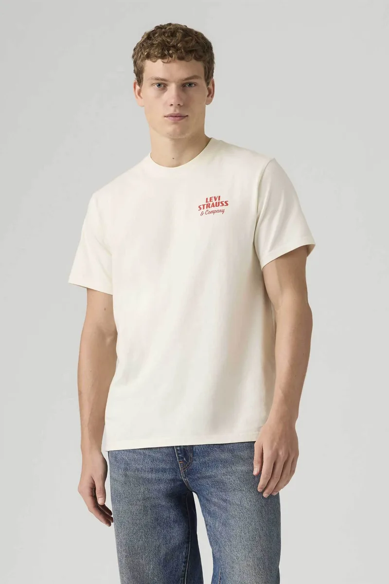 Levi's® ανδρικό T-shirt με λογότυπο Relaxed Fit "Graphic" - 161432372 Υπόλευκο