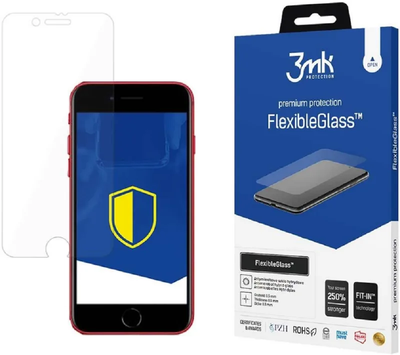3MK Premium Flexible Glass - Αντιχαρακτικό Υβριδικό Προστατευτικό Γυαλί Οθόνης - Apple iPhone SE 2022 / 2020 / 8 / 7 - 0.3mm (5903108250528)