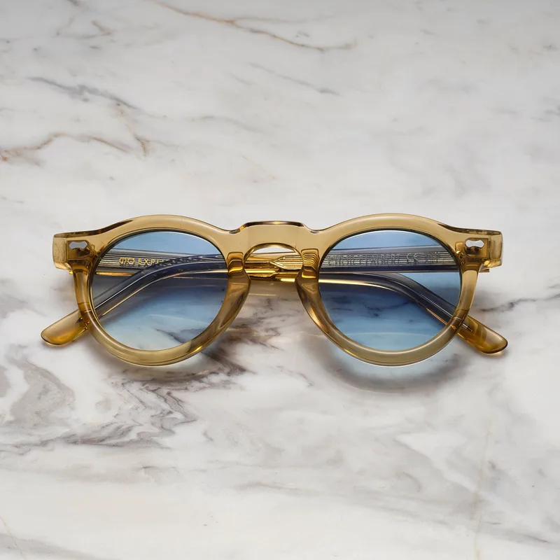 ALBERT A15EP8 - ALBERT - CHAMPAGNE - GRADIENT BLUE Sunglasses | Champagne | Gradient Blue Shades | Explicit Poets Sunglasses