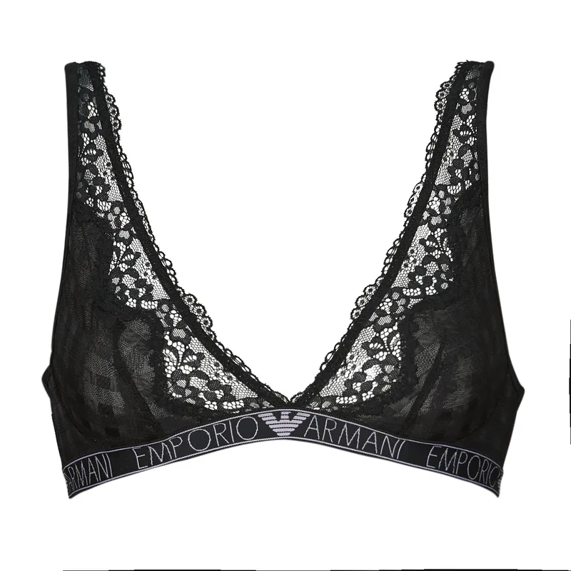 Τριγωνικά/ Χωρίς ενίσχυση Emporio Armani VICHY MESH LACE