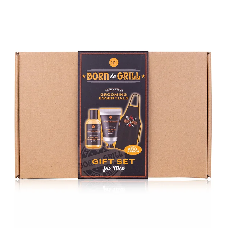 Grill Gift Set Men's Collection in Reusable Kraft Gift Box
