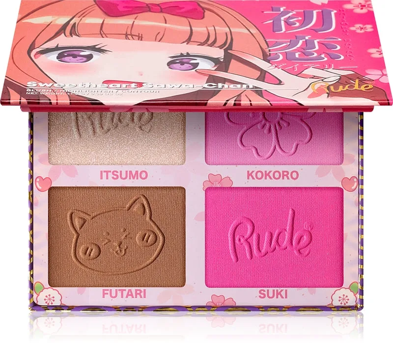 Rude Cosmetics Manga Multifunctional Face Palette Sweetheart Sawa-Chan 11.2g