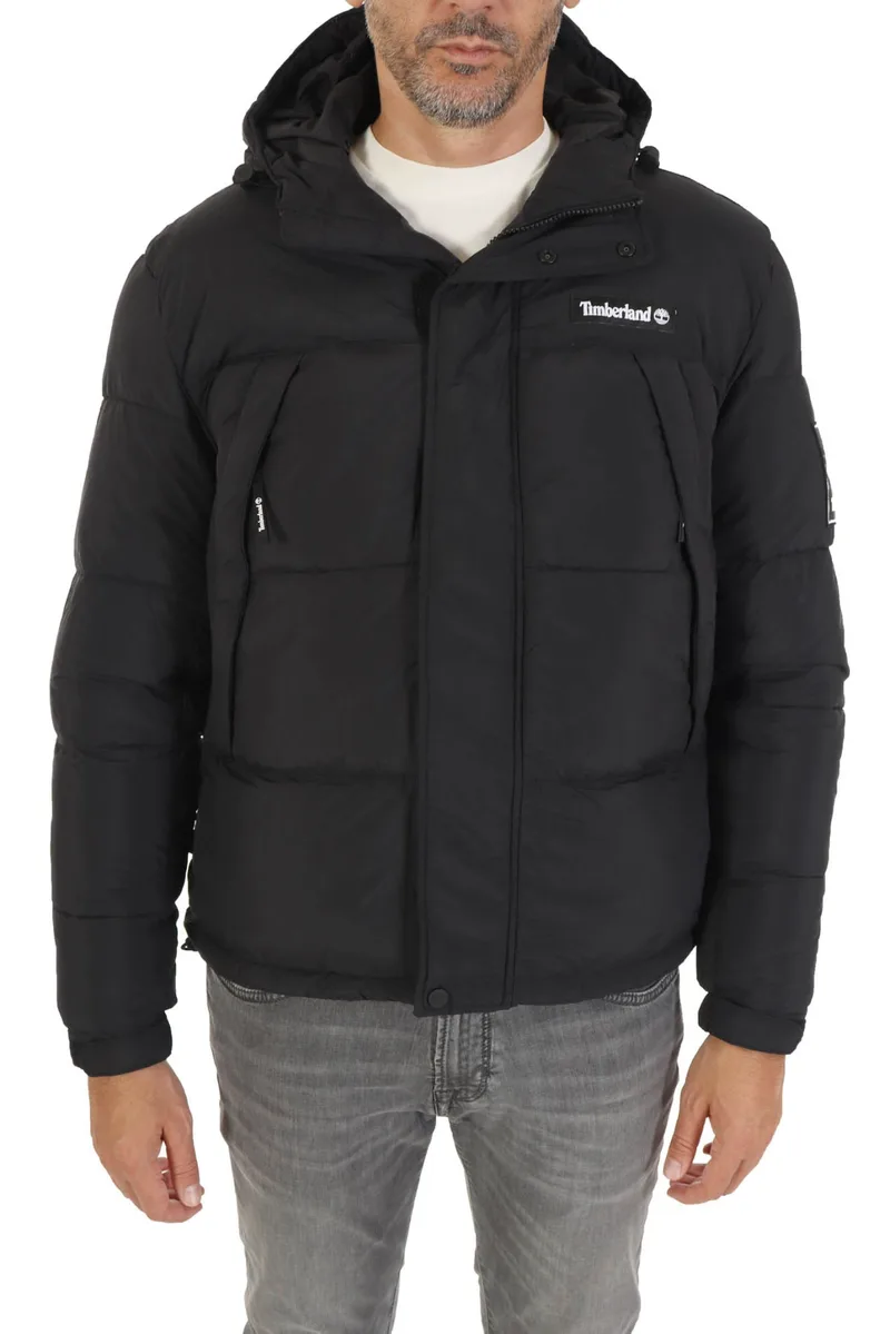 TIMBERLAND ΜΠΟΥΦΑΝ PUFFER HOODIE ARCHIVE ΜΑΥΡΟ