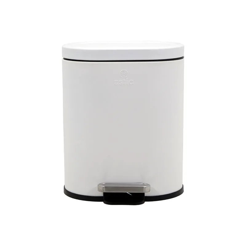 ESTIA ΧΑΡΤΟΔΟΧΕΙΟ ΜΠΑΝΙΟΥ OVOID SOFT CLOSE 6lt ΛΕΥΚΟ
