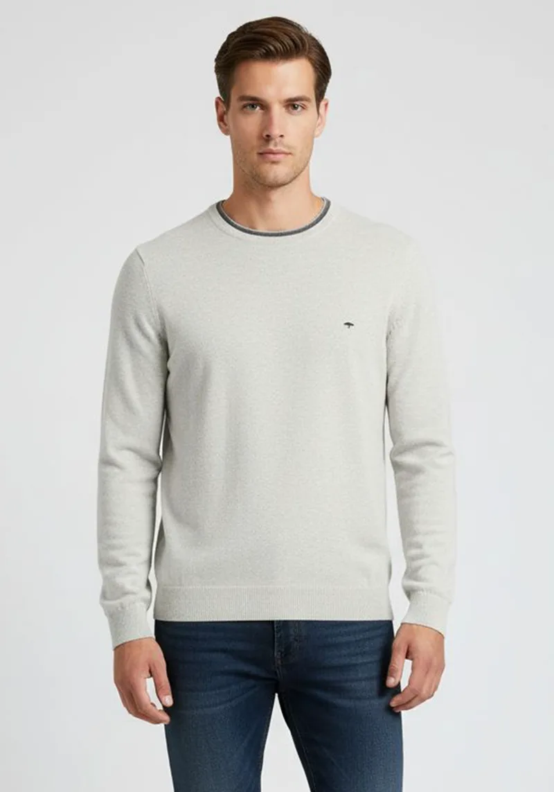 Fynch Hatton Πλεκτή μπλούζα της σειράς Merino cashmere - 1514 800 826 Winter White