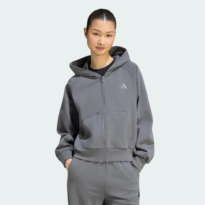 adidas sportswear W Kit Small Logo Full Zip Hoodie (9000280362_66310)