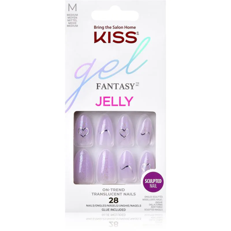 KISS Gel Fantasy Jelly Color Ψεύτικα νύχια One Day Jelly 28 τμχ