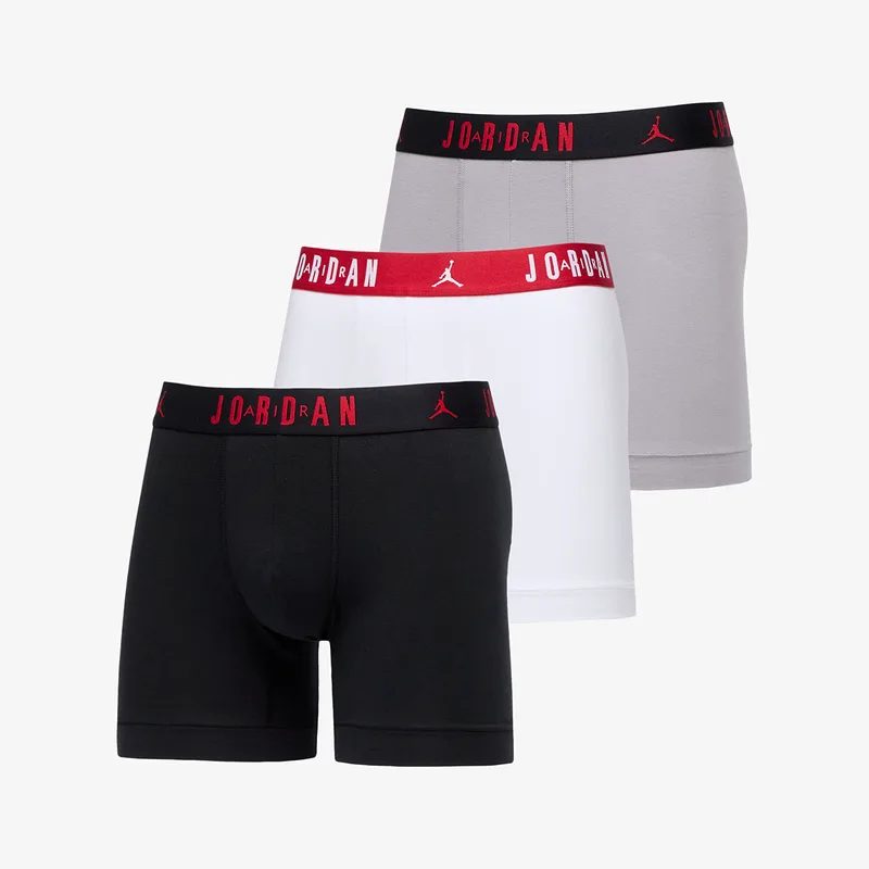 Μπόξερς Jordan Flight Cotton Core 3-Pack Boxer Brief Black/ White XL