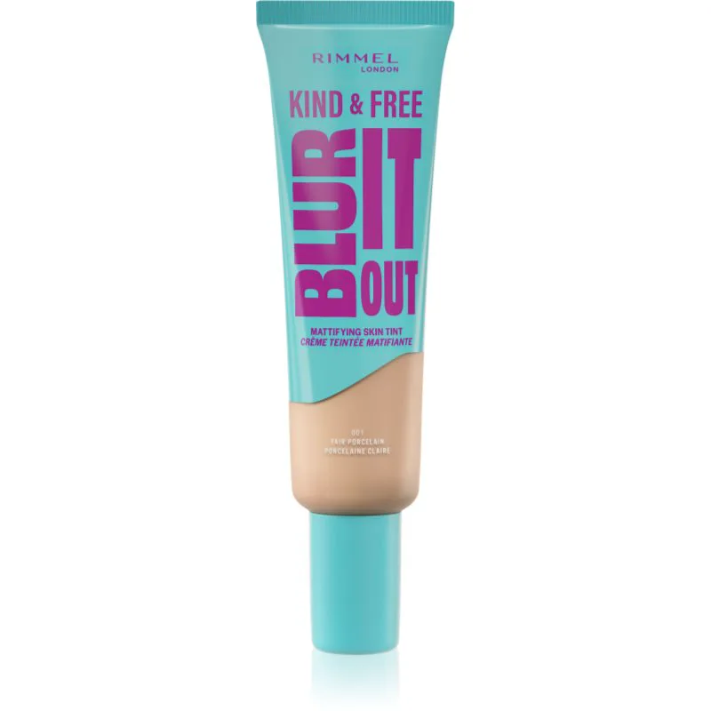 Rimmel Kind & Free Blur It Out ελαφρύ ενυδατικό μεικ απ απόχρωση 001 Fair Porcelain 30 ml