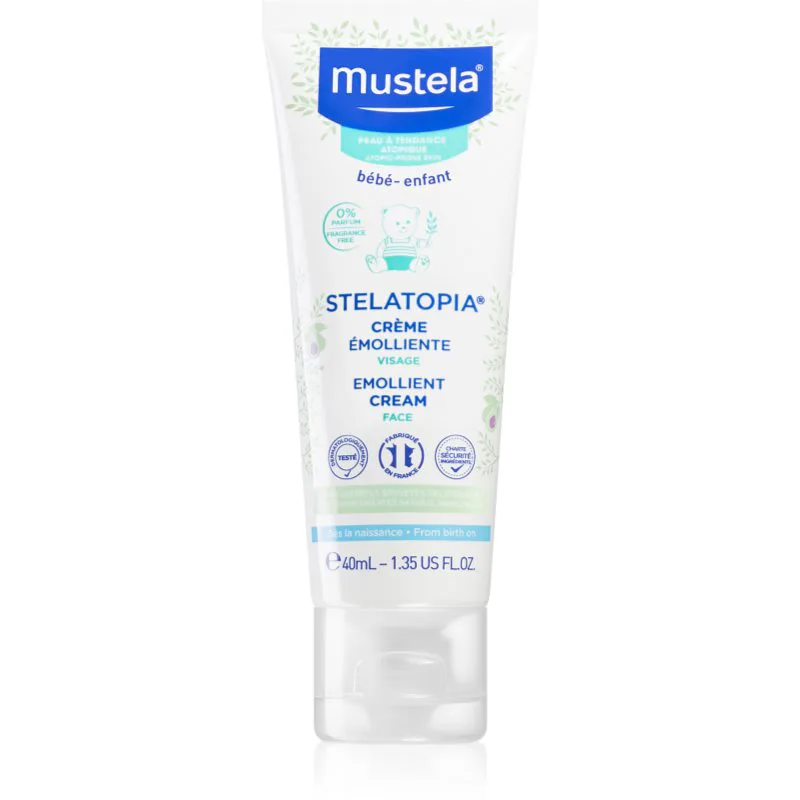 Mustela Bébé Stelatopia Λειαντική κρέμα προσώπου για παιδιά από τη γέννηση 40 ml