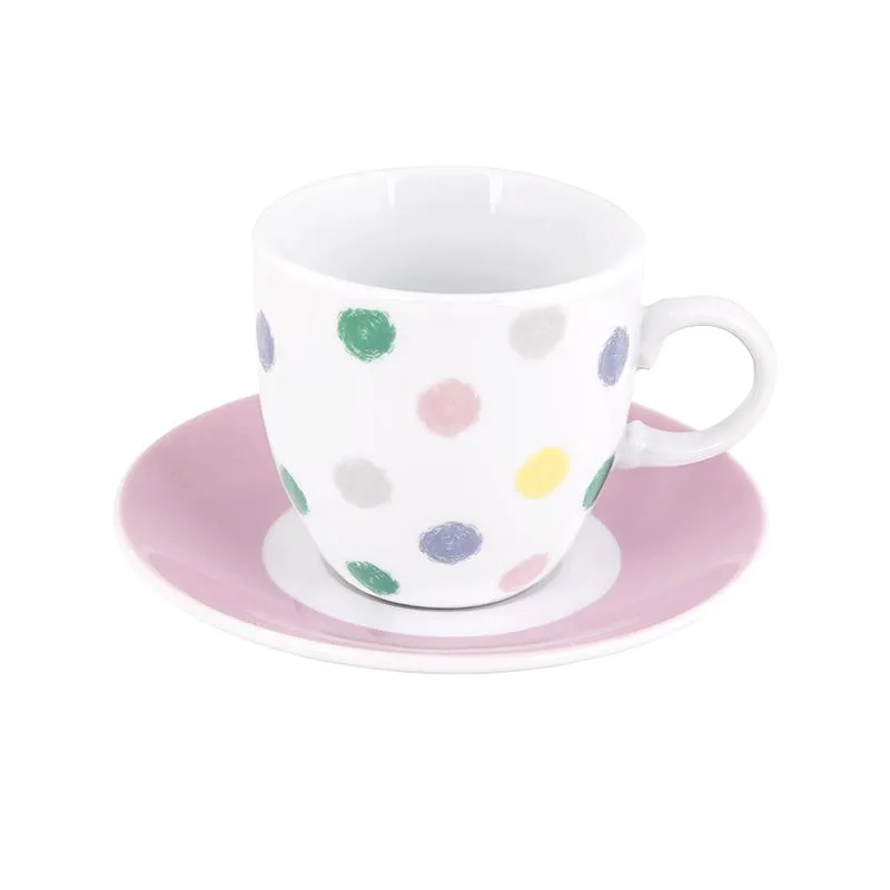 Σετ 6τμχ Φλυτζάνια Καφέ Πορσελάνης 90ml Polka Dots Max Home BBDG082070 (Υλικό: Πορσελάνη) - Max Home - BBDG082070
