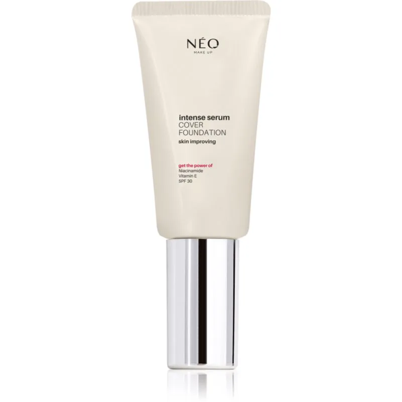 NEO MAKE UP Intense Serum Cover Foundation μεικ απ για φυσική εμφάνιση SPF 30 απόχρωση 02 Ivory 30 ml