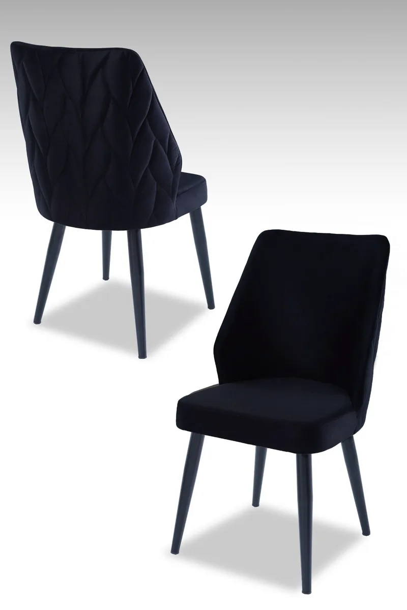 Σετ Καρέκλας (2 Τεμάχια) Pufi - Black 107Bck1247 (48x90x43)
