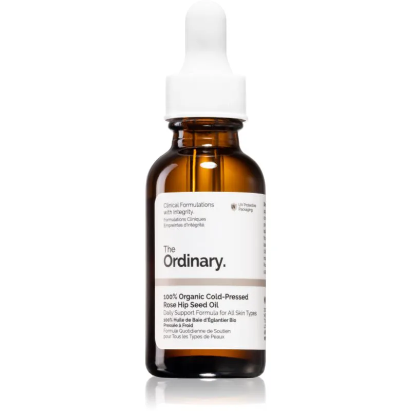 The Ordinary 100% Organic Cold-Pressed Rose Hip Seed Oil λάδι αγριοτριανταφυλλιάς για ενυδάτωση και σύσφιξη του δέρματος 30 ml