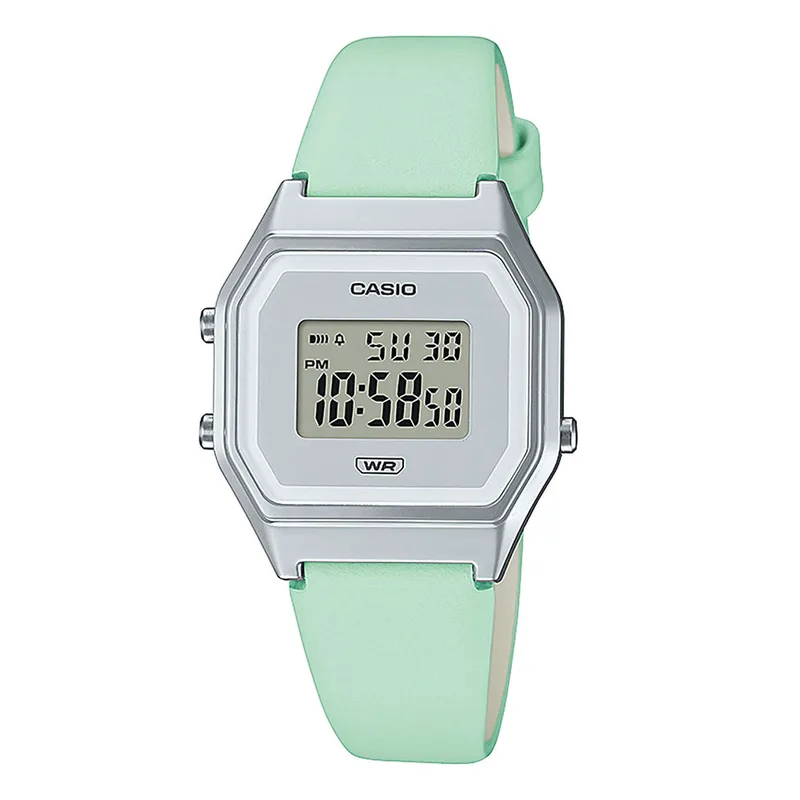 CASIO Vintage Green Leather Strap LA-680WEL-3EF