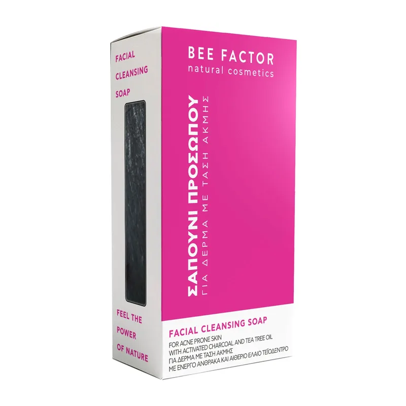 Bee Factor Detox Facial Soap Σαπούνι Προσώπου με Ενεργό Άνθρακα για Ακμή & Λιπαρότητα 100gr