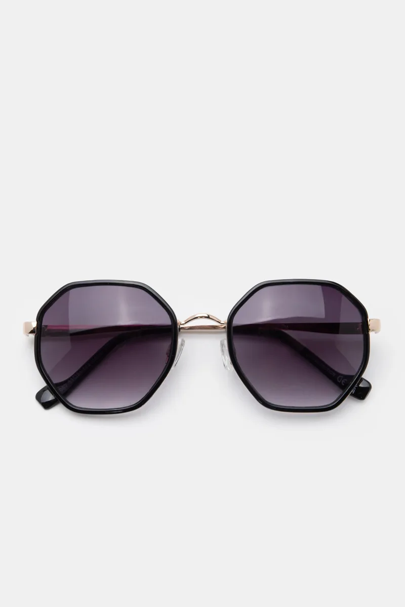 Γυαλία Ηλιού Elegant Geometric Oversize Chic - Μαύρο