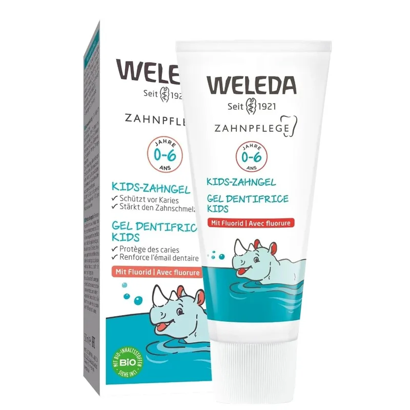 Weleda Kids Toothgel 0-6 Years Βρεφική Οδοντόκρεμα που Προστατεύει από την Τερηδόνα & Ενισχύει τον Σμάλτο των Δοντιών 50ml