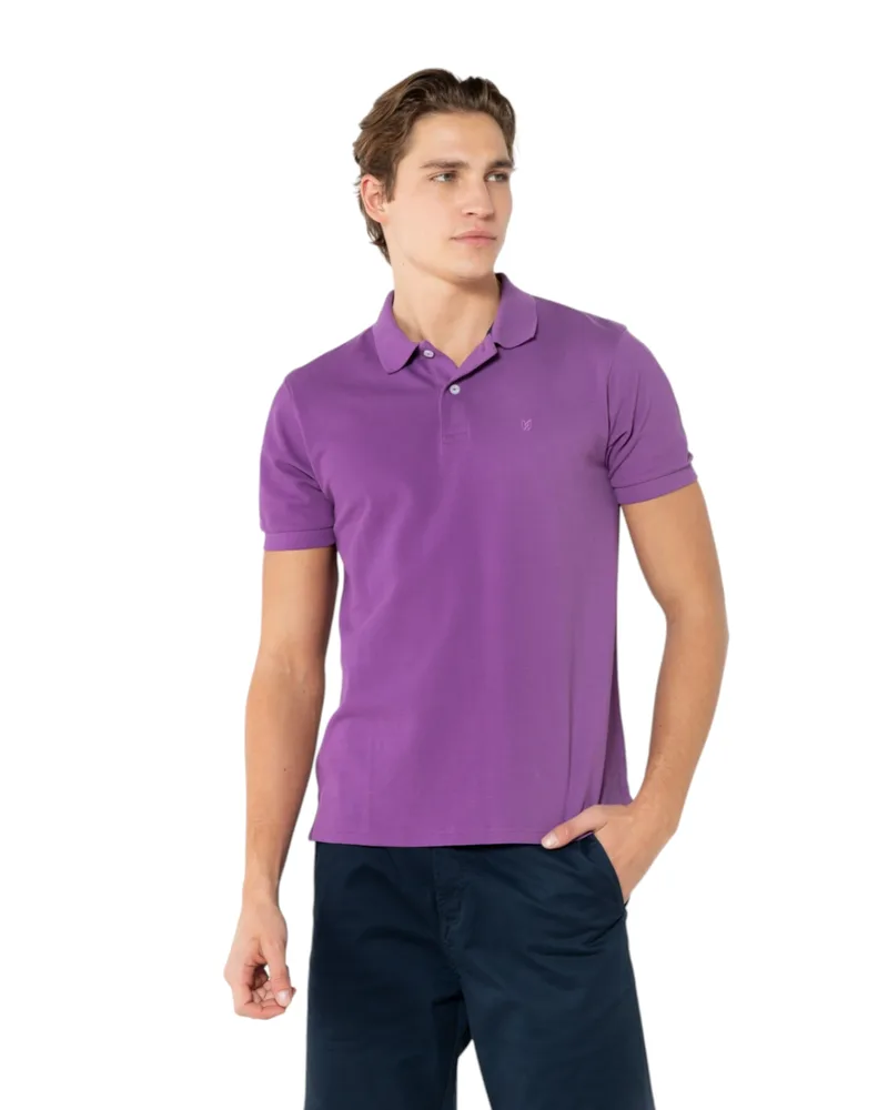 The Bostonians Ανδρική Μπλούζα Polo Pique Regular Fit 3PS0001|B168PU Μωβ