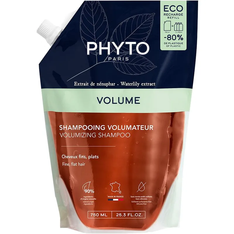 Phyto Volume Shampoo Refill Ανταλλακτικό Σαμπουάν για Λεπτά Μαλλιά που Χαρίζει Όγκο & Λάμψη 750ml Refill
