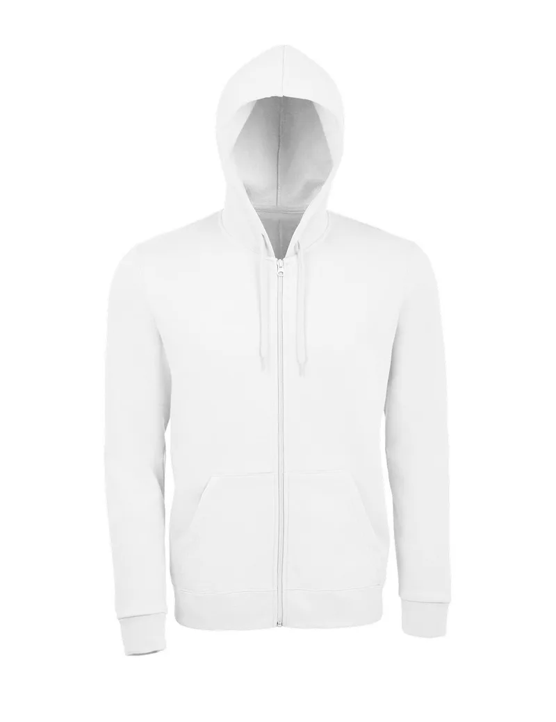 Unisex ζακέτα φούτερ με κουκούλα Stone SOLS 01714 White