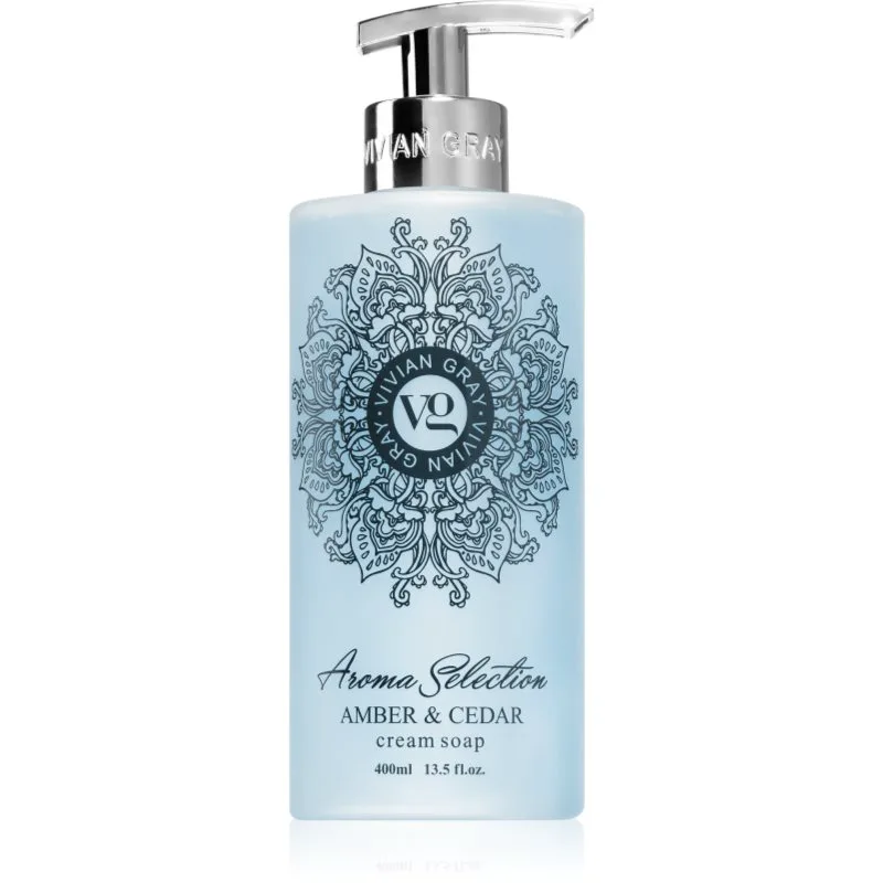 Vivian Gray Aroma Selection Amber & Cedar κρεμώδες ρευστό σαπούνι 400 ml