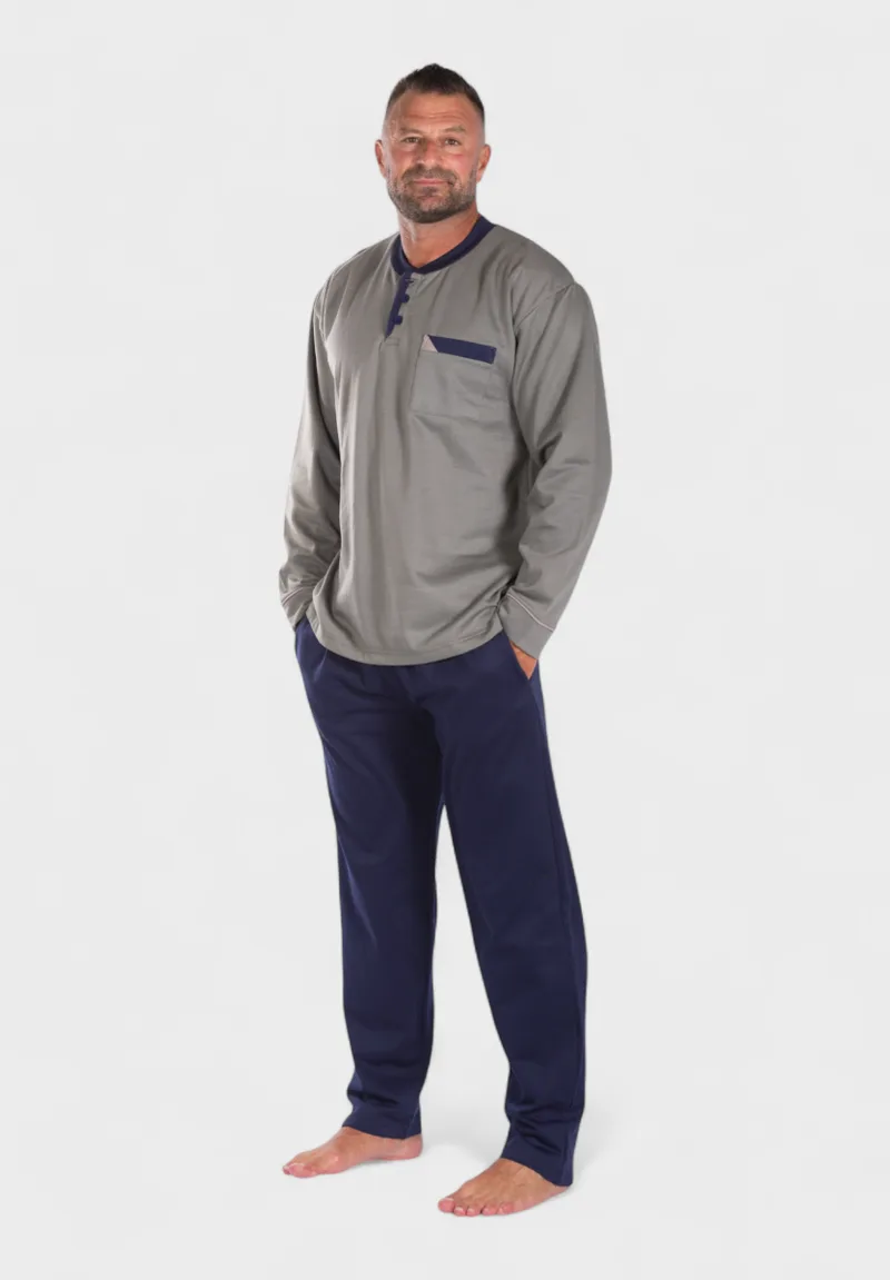 Πιτζάμα ανδρική φούτερ Collection Winter Colors Λαδί CL2670-1-Λαδί