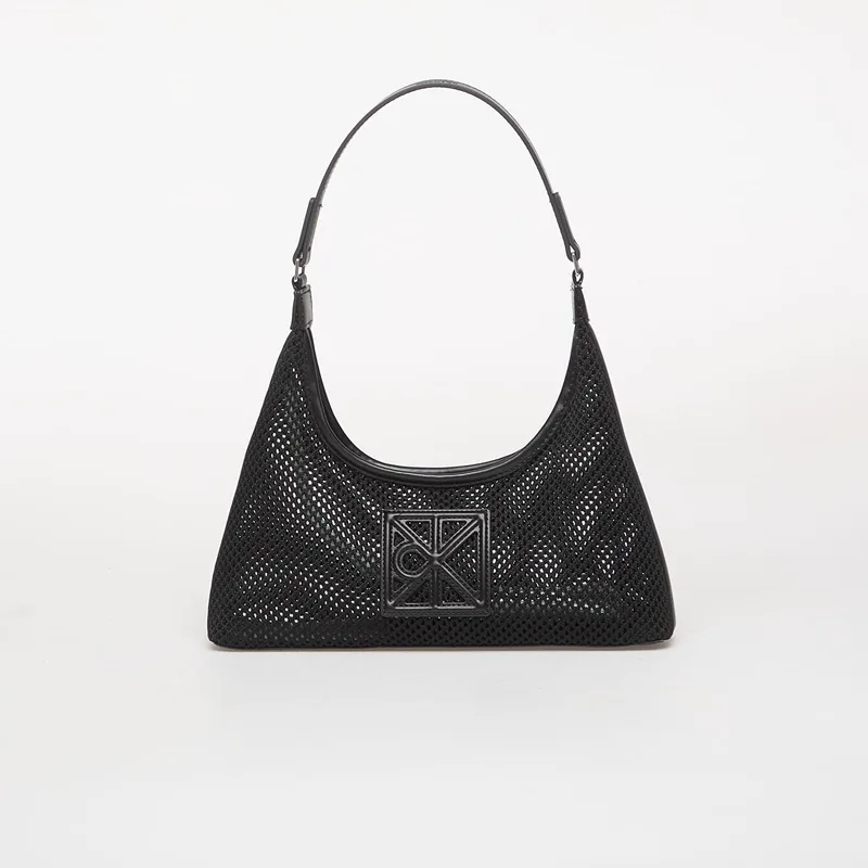 Calvin Klein Emblem Mesh Shoulder Bag Black Universal