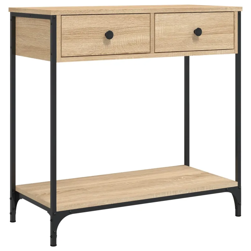 vidaXL Τραπέζι Κονσόλα Sonoma Δρυς 75x34,5x75 εκ. Επεξεργασμένο Ξύλο