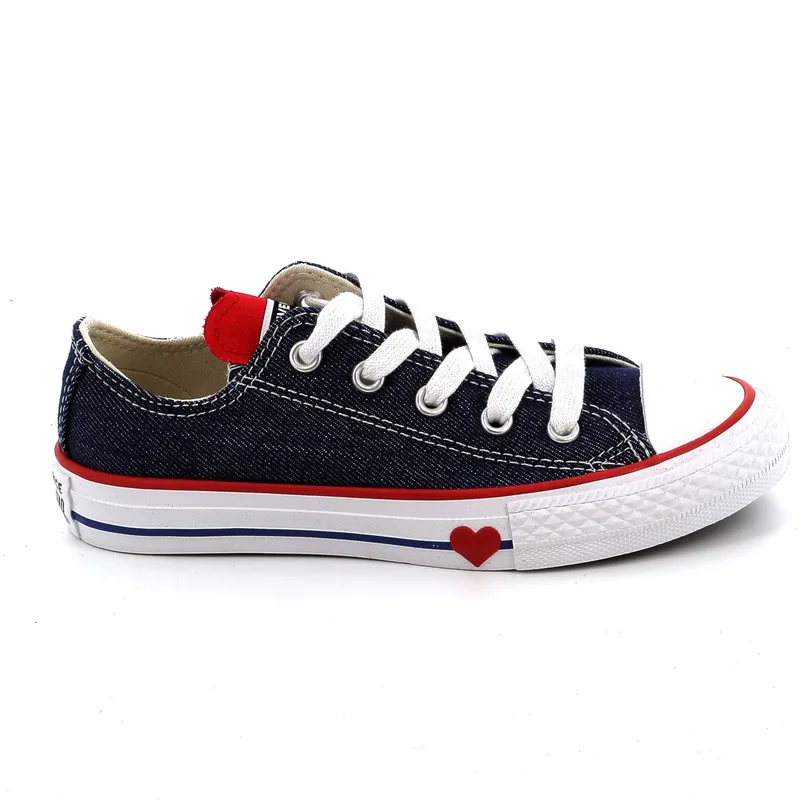 Παιδικό Πάνινο Casual για Κοριτσι All Star Converse Chuck Taylor Χρώματος Μπλε Τζιν 363704C