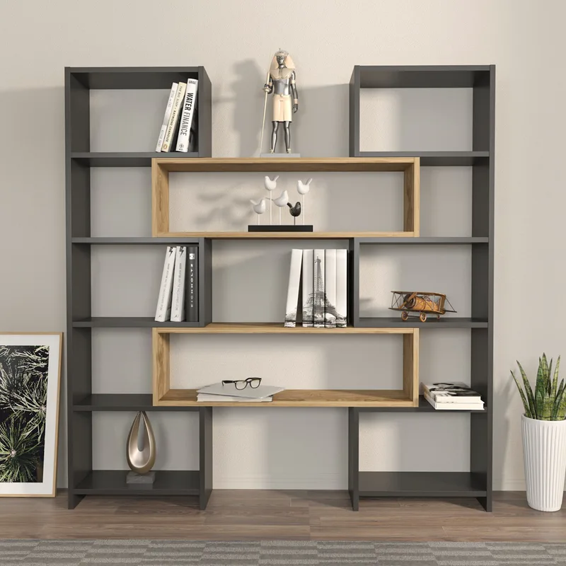 Βιβλιοθήκη Poyraz - Black 875Zna4626 (163,5x150x22)