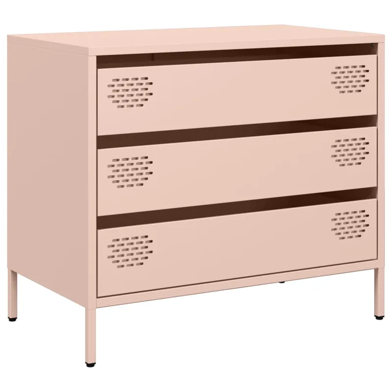 vidaXL Ντουλάπι Ροζ 68x39x58,5 εκ. από Χάλυβα Ψυχρής Έλασης
