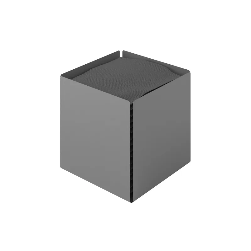 Θήκη Για Χαρτομάντηλα Ανοξείδωτη Matt Concrete Grey 13x13x13εκ. Pam & Co 123-163 (Υλικό: Ανοξείδωτο, Χρώμα: Γκρι) - Pam & Co - 123-163