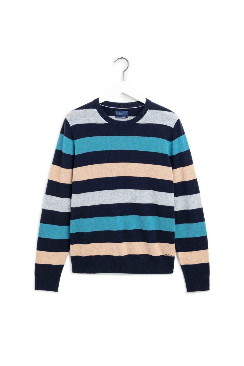 Gant ανδρικό πουλόβερ από μαλλί και κασμίρ με ribbed τελειώματα - 8050003 Πολύχρωμο